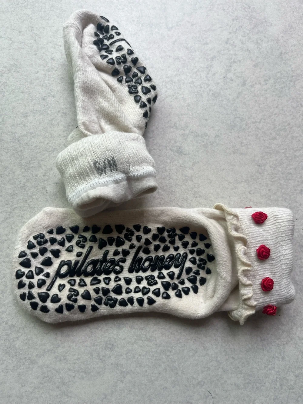 Pilates honey Grippy Crew Socks three pairs.